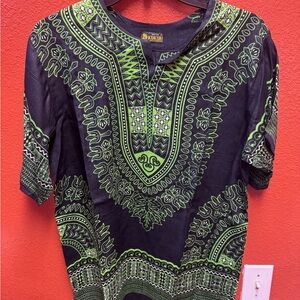 Black and Green Men's Shirt